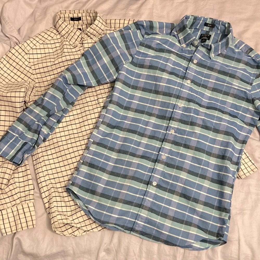 2 J.Crew Flex Oxfords
